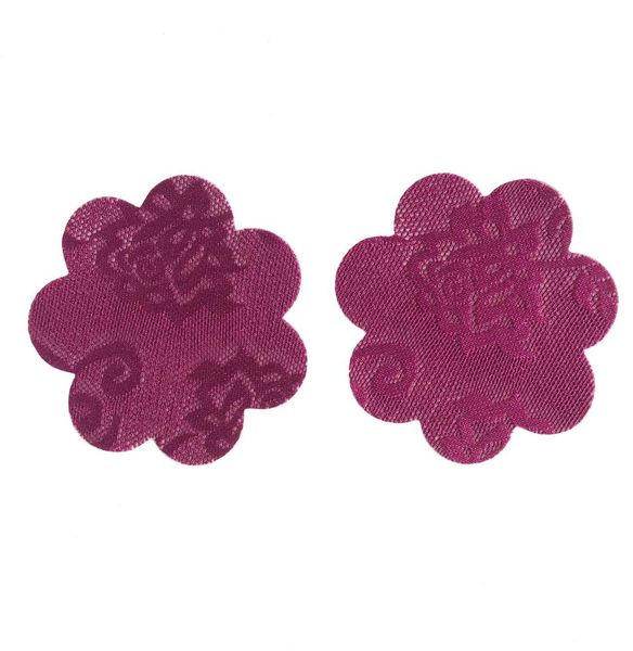 DNC006 Forma a stella sexy pelle nera panno viola in pizzo Sicurezza ustosa capezzolo Proteggi copri adesivi per nastro tit pasties pad5543681