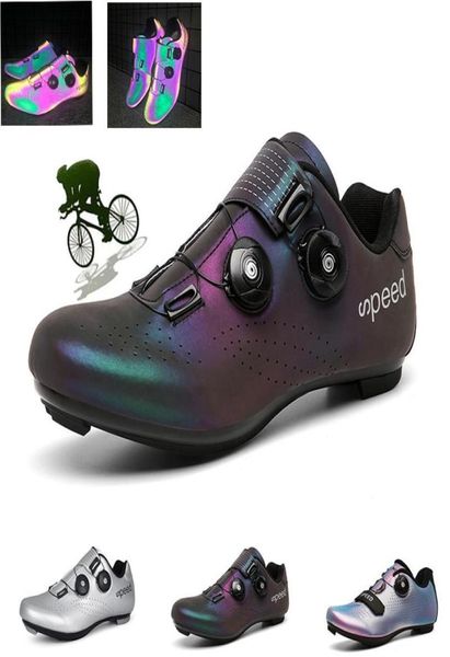 Sapatos descoloros de ciclismo MTB Sneaker Man Mountain Bike Spd Cleats Road Sports Sports Outdoor Training Cycle Sneakers Footwear4832976