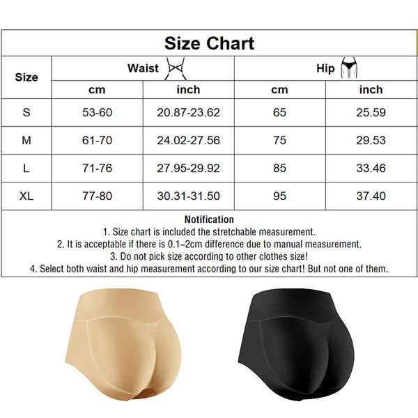 Calcinha acolchoada respirável, elevador de quadril melhorador de butt women women shapewear controle corporal modela