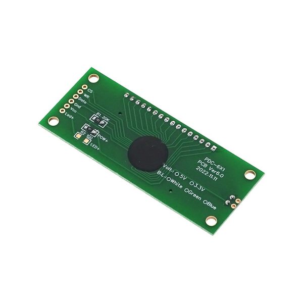 LCD-Modul 2,4 Zoll 6-stellig 7 Segment LCD-Anzeigemodul HT1621 LCD-Treiber IC mit Dezimalpunkt weiße Hintergrundbeleuchtung grüne Farbe