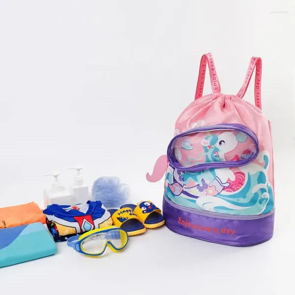 Сумки для хранения Cartoon Beach Kids плавание рюкзак водонепроницаемы