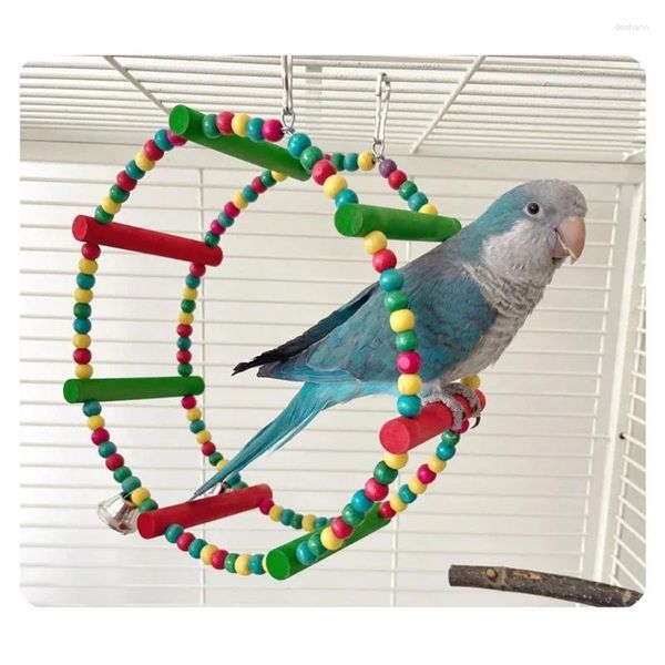 Altre forniture per uccelli rotondi giocattolo giocattolo per uccelli posti achimali in gabbia masticare i pappagallini esercitano intrattenimento di intrattenimento