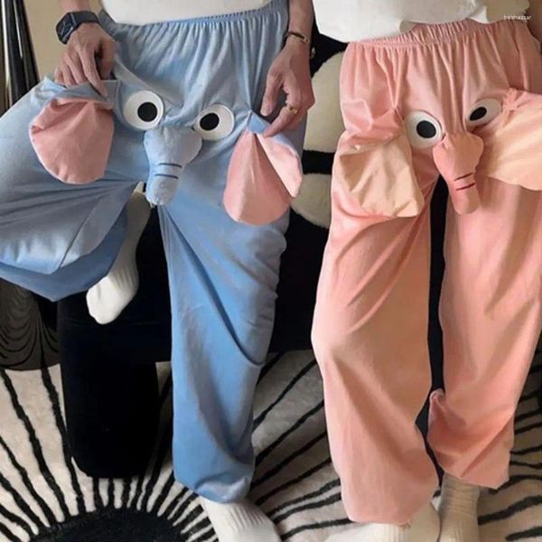 Pantaloni attivi adorabili elefanti inverno a casa uomini e donne uomini e donne traspirabili divertenti comodi coppie sleepwear