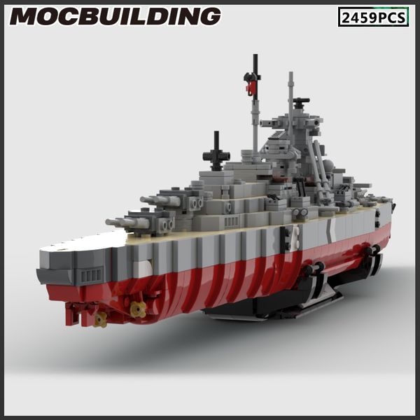 MOC Building Buildings Cruiser Battleship Model Fregate Distruttore Distruggi fai -da -te Assembly Assembly Toys Birthday Regalo di Natale