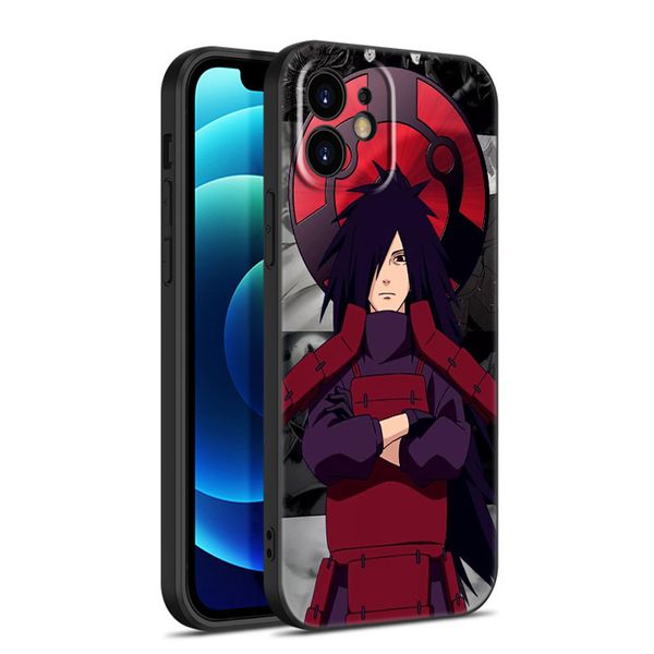 Anime Madara Uchiha Telefono Custodia per Apple iPhone 14 13 12 Mini 11 Pro XR XS XS 6S 7 8 Plus SE 2020 2022 5S Black Cover