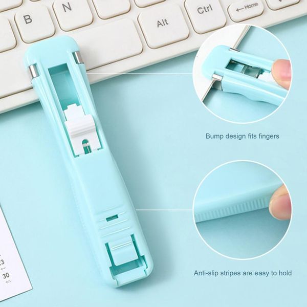 Clip Pusher Punch-Free Paper Fixing Organizing Stapler Office Supplies