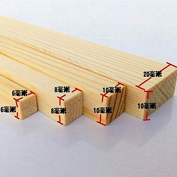 10 pezzi di materiale in legno quadrato Modello di costruzione fai -da -te fornitura di mobili artigianali fatti a mano che producono ornamenti