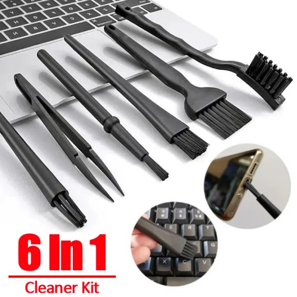 Kit di pulizia della tastiera per laptop da 6 in 1 Notebook Kit di pulizia portatile Anti Static Clean Baske