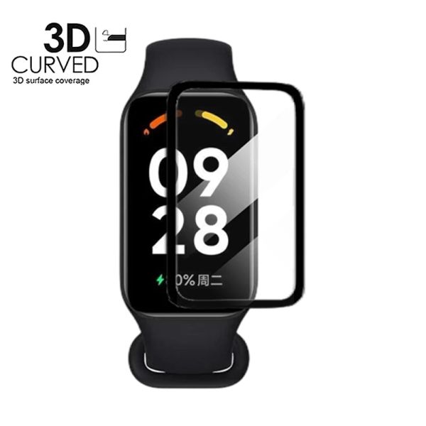 3D gebogener Bildschirmschutz für Redmi Band 2 Smart Watchband Tempered Glass Protective Film für Xiaomi Redmi Band Pro Band2 Glass