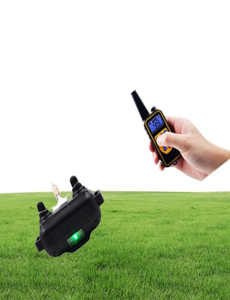 800YD Electric Remote Dog Training Collar Cola à prova d'água Display LCD para todos os tamanhos Biep Modo de vibração PET Supplies5234764