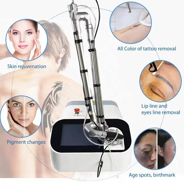 Pikosekunden -Laser -Tattoo Entfernung Eyelinentfernung Pico Lasermaschine Dunkle Spot -Behandlung Pigmentierungsbehandlung Hautverjüngung