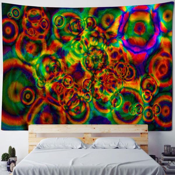 Psicodelic Art Print Tapestry Parede da sala de suspensão Decoração de parede Boho