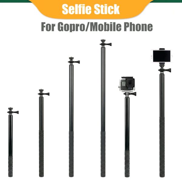 Stick stick per selfie portatile estensibile per GoPro Hero con accessori per supporto per telefono pieghevole in lega pieghevole in alluminio a vite 1/4