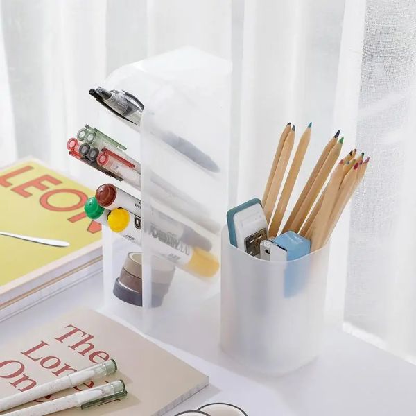 Pens Desk Organizer Make -up Pinselständer Lagerstifthalter für die Schule einfacher Briefpapierbüro -Box