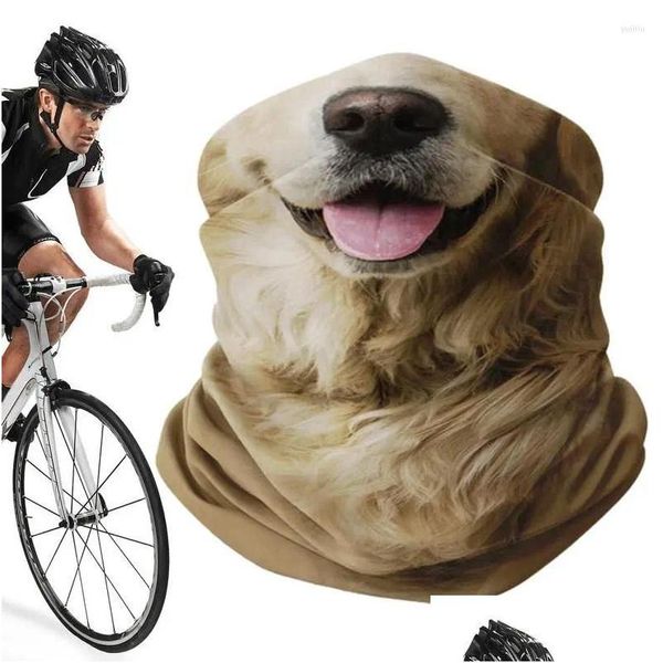 Capitões de bicicleta máscaras de cabeça e face para homens mulheres engraçadas animais 3d animais de lenço acessório Animal ergart entrega esportes de entrega otleb