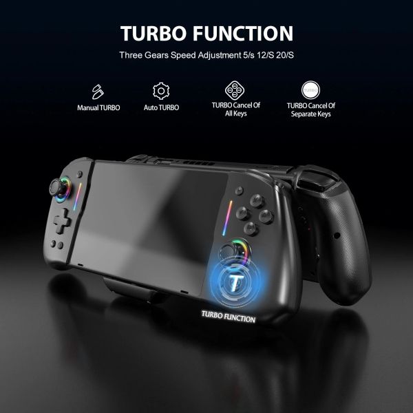 2022 Novo Ys45 RGB Colorido Transparen para Switch Game Console In-line Handle