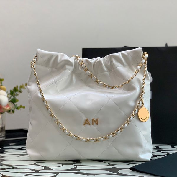 Bolsa de couro genuíno Bolsa de bolsa de designer de alta qualidade Bolsa Lady Bolsa Bolsa de ombro de luxo Bolsa feminina Bolsa de compras de moda C 22 Sagro Espelho Tecido