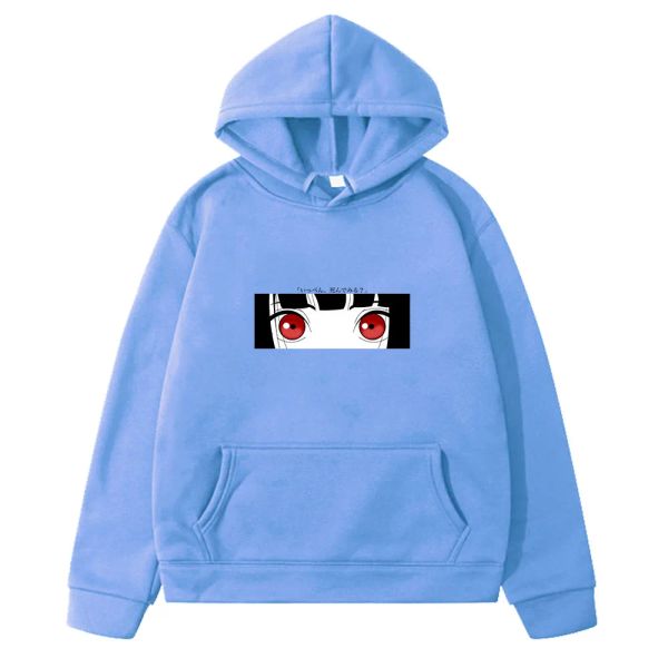 Japanese Anime Jigoku Shoujo Hoodies fofos cômicos harajuku moletons meninos/meninas roupas de rua high streetwear hoody gráfico