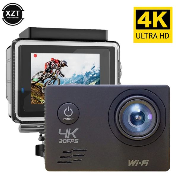 Kameras 4K H166S -Aktionskameras WiFi Full HD 1080p wasserdichte Unterwasserschleifenaufnahme Video -Sportkameras 2,0 Zoll Outdoor -Camcorder