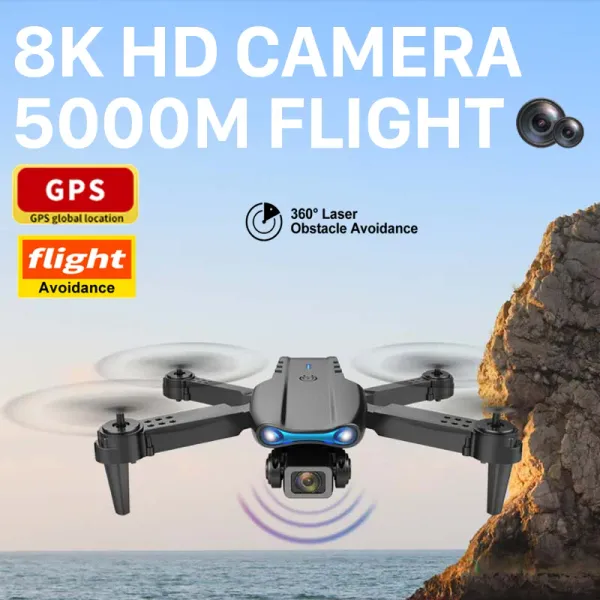 Дроны KBDFA E99 K3 Pro Drone Mini RC 4K Двойная камера Wi -Fi FPV Аэрофотосъемка Helicopter Toy Quadcopter Drone Lipa подарок