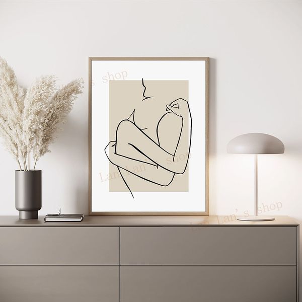 Zusammen ist unser Lieblingsort Print Beige Paar Poster Leinwand Malerei Wandbild Nordisches modernes Schlafzimmer Wanddekors Gemälde