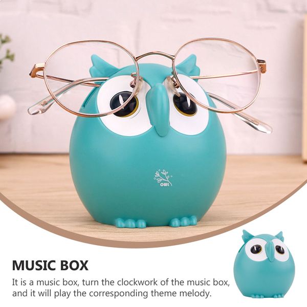 Owl Music Box Home Decor Holdel Thotreding Tablet Stand Glasses Frame Desktop Plastic Child