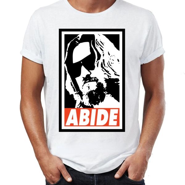 Big Lebowski The Dude Abide Funny Classic Movie Graphic T Рубашки на свободных футболках с коротким рукавом Harajuku Streetwear