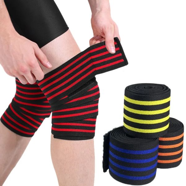 Elastic Bandage Wrap para agachamento, fita de suporte ao joelho, levantamento de peso, levantamento de energia, trem, treino de ginástica, 170cm