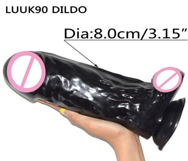 Massagem Big Dildos 80 cm de espessura Topa de copo sexual para casal para casal Os brinquedos falsificados Glans rosa inserir plugue anal Didos5394917