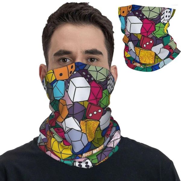 Шарфы RPG DICE DND Game Bandana Neck Gaiter Print Cartoon Balaclavas Magic Scarf теплый повязка на открытом воздухе.