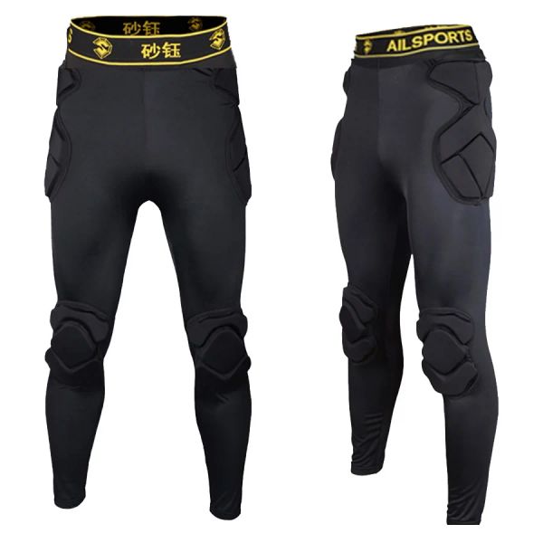 Pantaloni da portiere professionista di allenamento calcio pantaloni ginocchiera eva sponge slim skinny football ginocchia