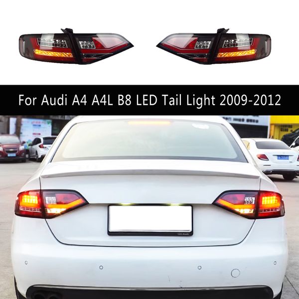 Para Audi A4 A4L B8 Luz traseira LED 09-12 Freio Reverso Luzes de corrida Luzes de corrida dinâmica Turn Signal Lights Tasillings Lâmpada traseira