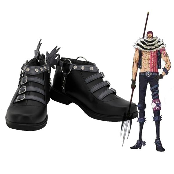 One Piece Charlotte Katakuri Cosplay Shoes Men Boots Custom Made Chinese Tamanho 34-48