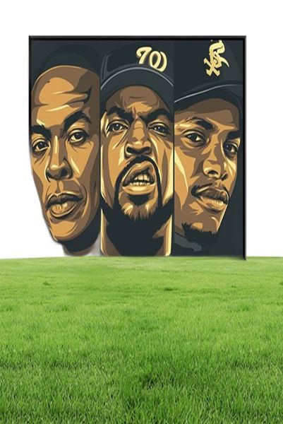 Duvar sanat dekor efsanesi eski okul biggie smalls wutang nwa hip hop rap yıldızı tuval boyama ipek poster4833587