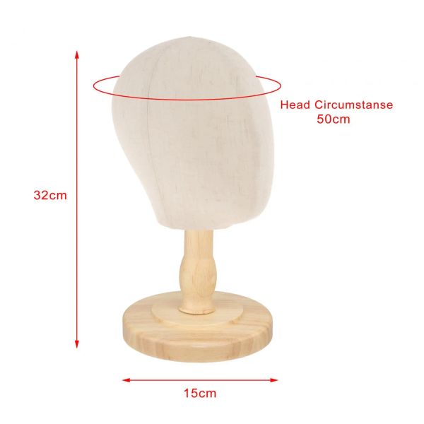 Mannequin Manikin Head Wooden Professional Hat rack para adereços Shop Children Mannequin Head Wigs Display Model