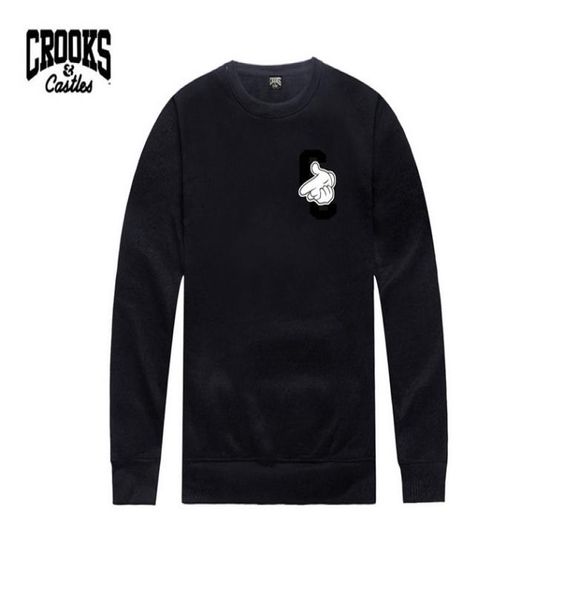 Crooks und Burgen dicker runder Nacken Winterautumn Men039s Marke Hoodies Sweatshirts Casual Sports Männliche Kapuzenjacken Fle3337677