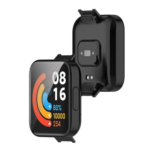 Tam kapsama TPU çerçeve kabuk koruyucu kasa kapağı Xiaomi Redmi için Temperli 2 Lite Smartwatch Kaplama Koruyucu Kabuk