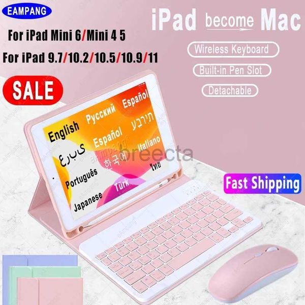 İPad için Tablet PC Kılıfları Torbaları 10.2 7 7th 8 8. 9 9. iPad Air 3 Air 4th Pro 11 2021 2020 Pro 10.5 9.7 5. Mini 6 5 4 3 Klavye 240411