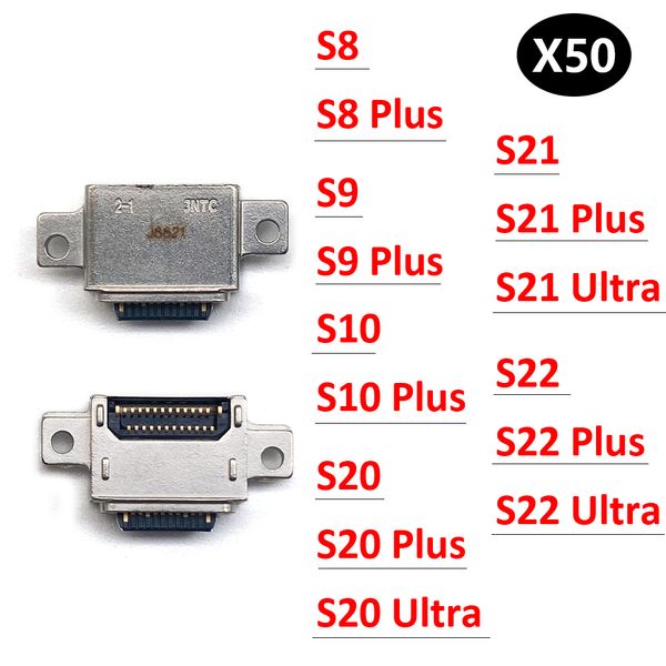 20pcs USB Jack Socket Connector Ladeanschluss für Samsung S22 S21 S20 S10E S8 S9 Plus Ultra S7 Edge