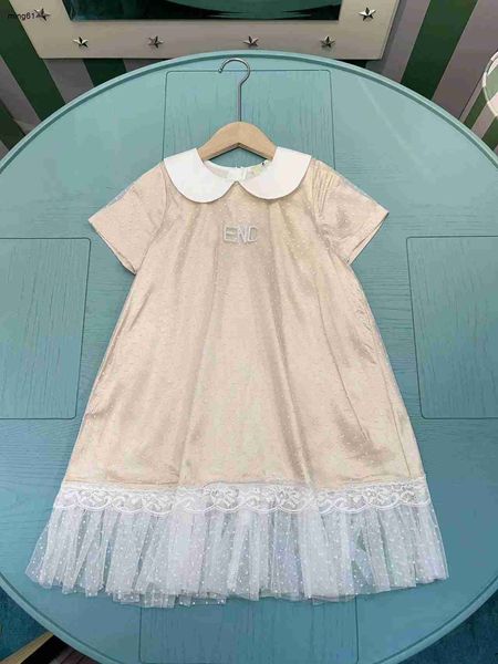 Brand Girls Partydress renda de renda saia bainha design de saia bebê tamanho 90-150 cm roupas de grife de designer de verão vestido de princesa 24april