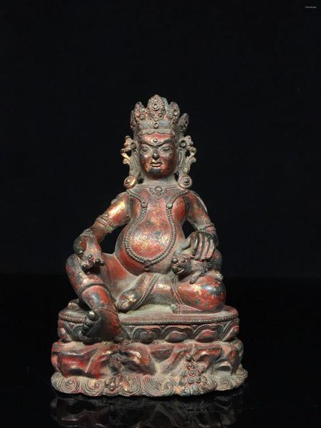 Figurine decorative da 19 cm Materiale in ottone Retro Nostalgico Giordino Giordino God Buddha Statue Ornament Ornament