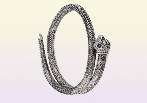 Designer Snake Bracelet Silver Scales
