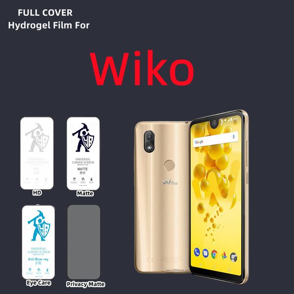 2pcs HD Hydrogel Film für Wiko View 2 3 4 5 plus mattes Bildschirmschutz für Wiko T3 T10 T50 Y81 Power U10 Privacy Mattfilm