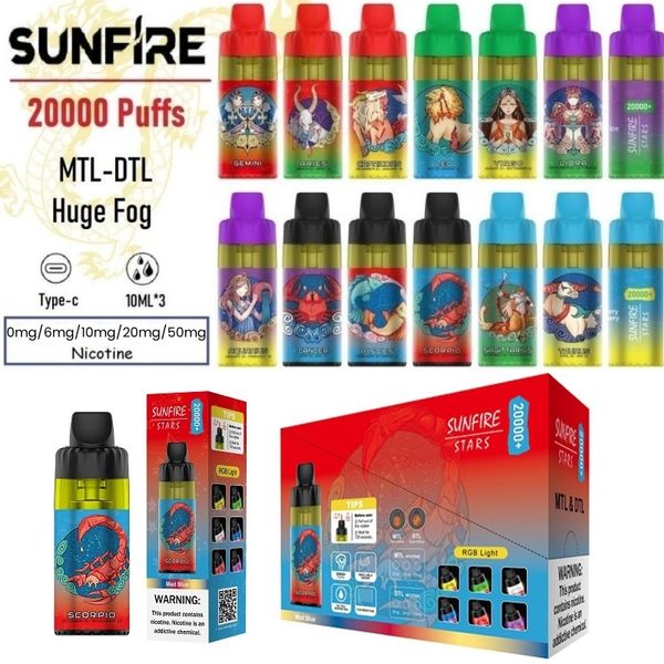 Sigaretta elettronica DTL usa e getta all'ingrosso con sapore di frutta a vaporizzazione 20000 sbuffi usa e getta kit giallah kit portatile ricaricabile vapore usa e getta dispositivi pod