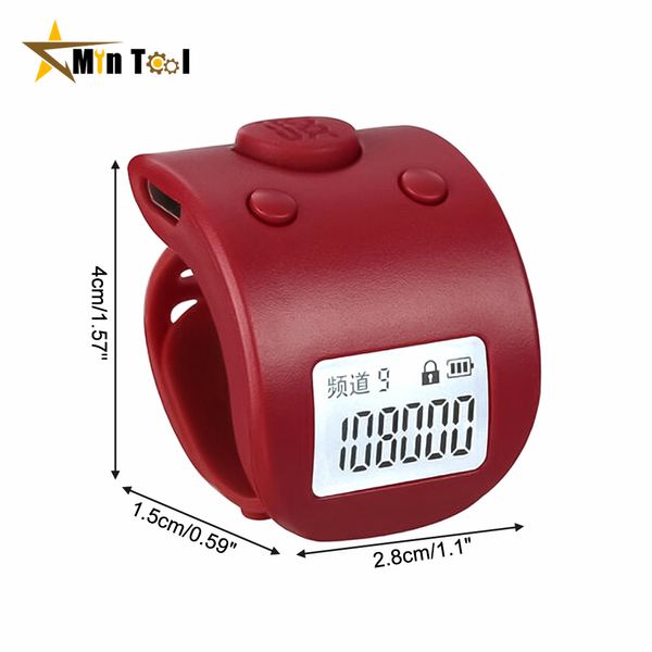 Wiederaufladbare digitale Fingerring LCD Elektronische Hand Tally Counter 6 Digit Buddha Perlen Gebets Gegen Clicker Home Supply