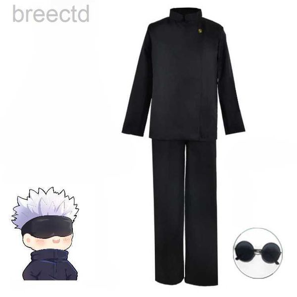 Costumi anime giapponesi anime jujutsu kaisene satoru gojoo cosplay costumi da uomo costume da cosplay anime nera femminile 240411