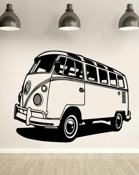 Reisewagen Van Vinyl Wandaufkleber Reisebusstil Wandtastraum entfernbarer Wohnmobil Tribut Wandkunst Poster Autoautos Maurbilder AZ305 205679961