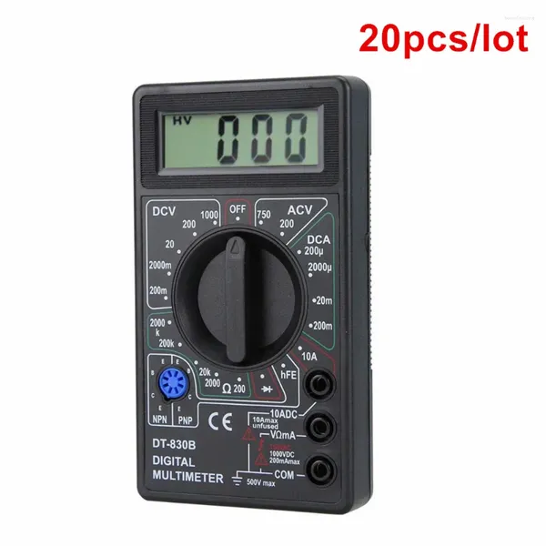 20pcs/lote LCD Range automático Voltímetro digital Multímetro DT830B Instrumento de análise elétrica AC DC