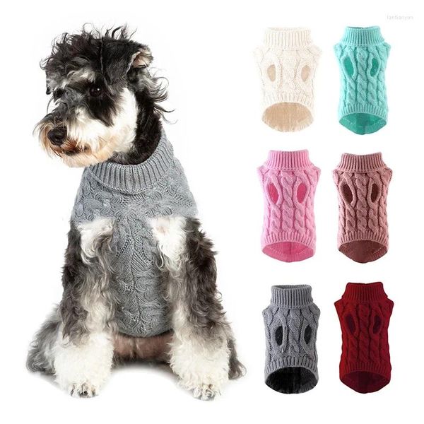 Abbigliamento per cani Malestri invernali Abbigliamento cucciolo cucciolo di dolcevita a maglia calda per pet morbido costume da abbigliamento per lana traspirante per cani di piccola taglia