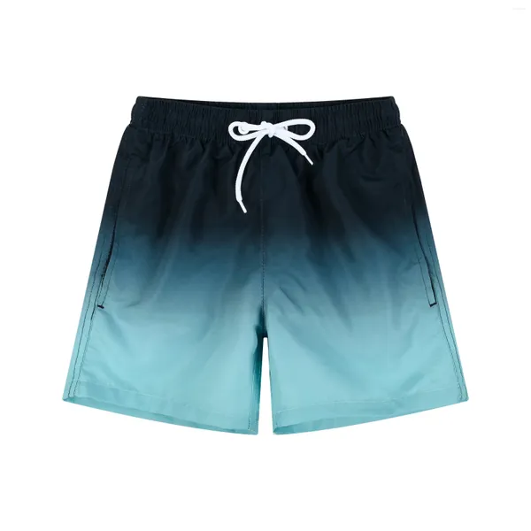 Shorts maschile gradiente colore surf tronchi per adulti boxer anti-embrazzo vacanza straniera sport sport spiaggia casual spia